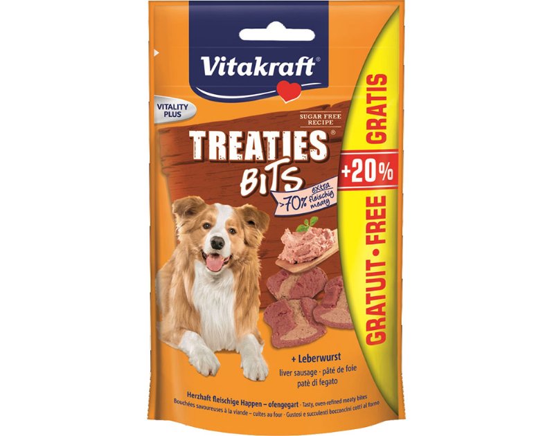 Snacks Para Cão Vitakraft Treaties Bits Com Linguiça 120 g