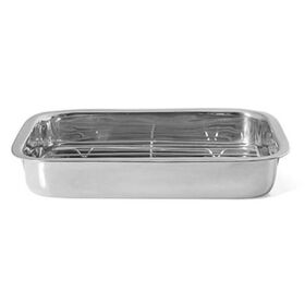Tabuleiro Forno Aço Inoxidável 40Cm Groove Kasa