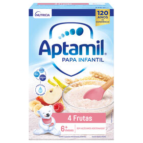 Papa Infantil Farinha Láctea 4 Frutas +6M Aptamil 225 gr