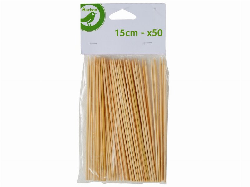 Espetos Em Madeira Auchan 15Cm Pack 50 Unidades