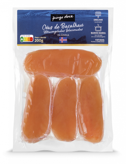 Ovas De Bacalhau Congeladas Pingo Doce 0.2Kg