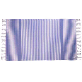 Toalha De Praia 170X100Cm Riscas Azuis Kasa