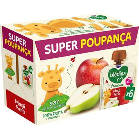 Multipack Saquetas De Fruta Maçã E Pera +6M Blédina 6 X 85 gr