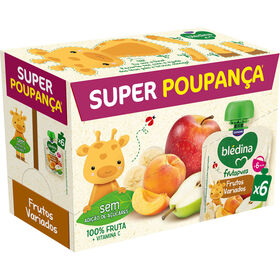 Multipack Saquetas De Fruta Frutos Variados +6M Blédina 6 X 85 gr