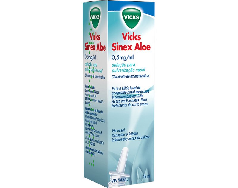 Spray Vicks Sinex Nasal Aloé 0.5Mg/Ml 15 ml