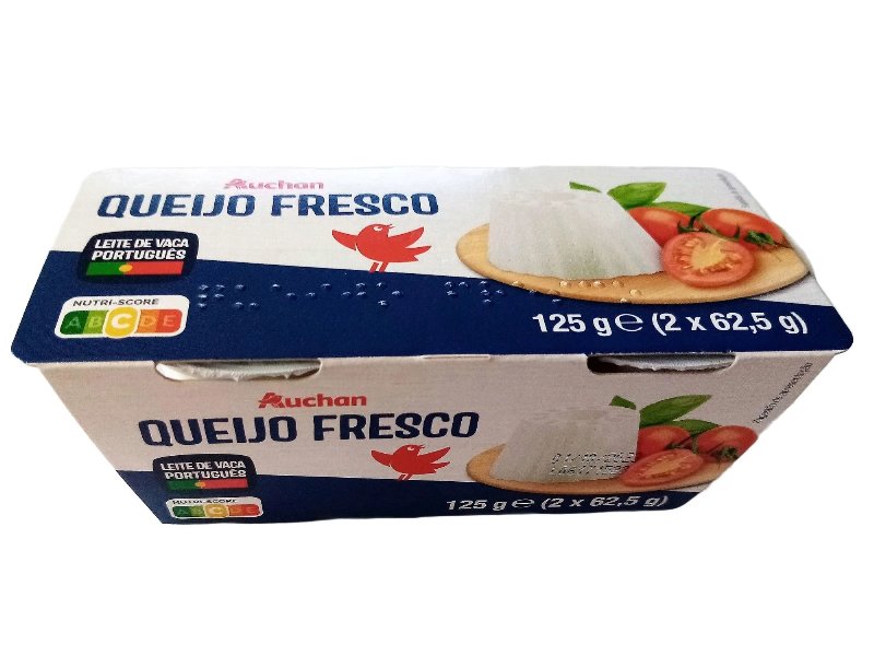 Queijo Fresco Auchan Natural 2X62.5 g