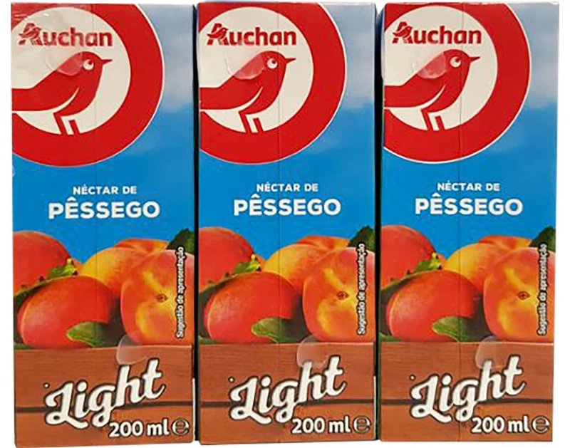Néctar Auchan Pêssego Light 6X200 ml