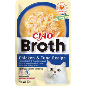 Snack Para Gato Broth Frango E Atum Ciao 40 g
