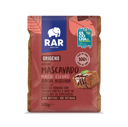 Açúcar Mascavado Escuro Rar 0.5Kg