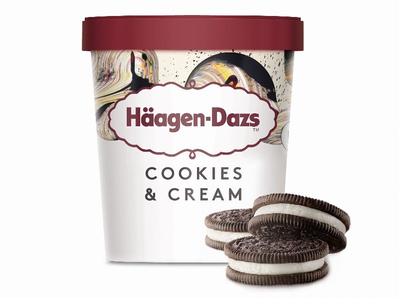 Gelado Häagen-Dazs Cookies & Cream 460 ml