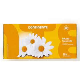Infusão Camomila Saquetas Continente 25 Un