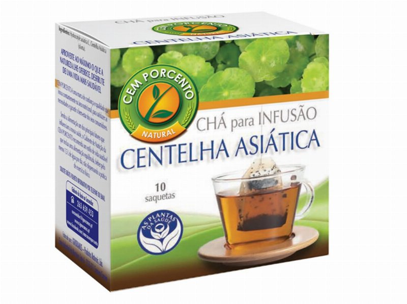 Chá Cem Porcento Centelha Asiática 10Un