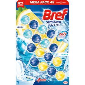 Bloco Sanitário Power Activ Limão E Oceano Bref 4 Un