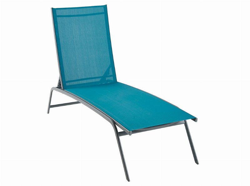 Espreguiçadeira Multi Posições Gardenstar Azul Textilene 176/157X54Cm