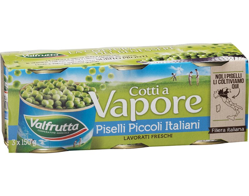 Ervilhas Valfrutta Cozidas Ao Vapor 3X150(140)G