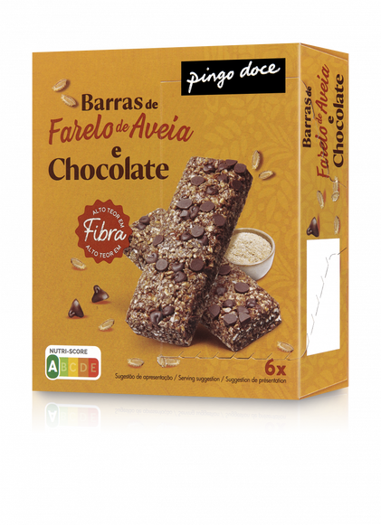 Barras De Farelo De Aveia E Chocolate Pack 6 Pingo Doce 0.18Kg