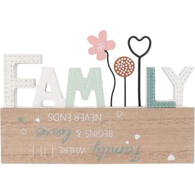 Letra Family Com Base Natural Kasa