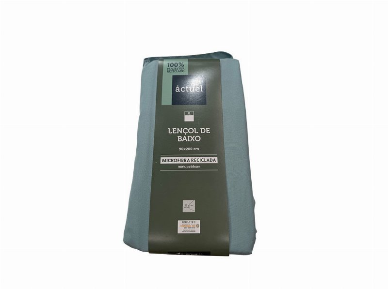 Lençol De Baixo Azul Actuel Poli Rec 90X200Cm