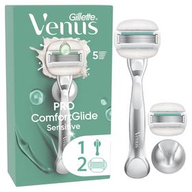 Máquina Depilatória Pro Comfortglide Sensitive Com 2 Recargas Gillette Venus 1 Un