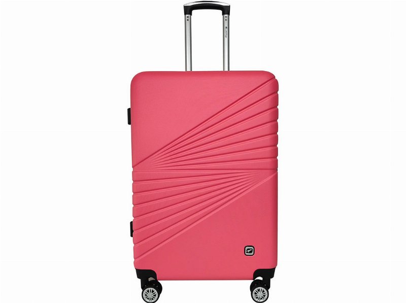 Mala De Viagem Grande Rígida Airport Rosa 8 Rodas 70X45X27Cm