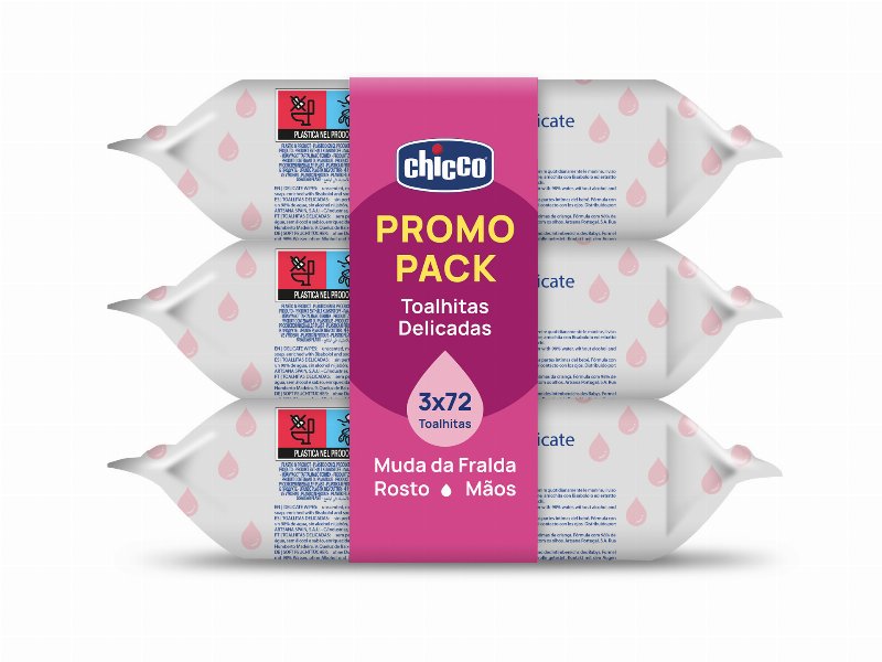 Toalhitas Chicco Delicadas Pack 3X72Un