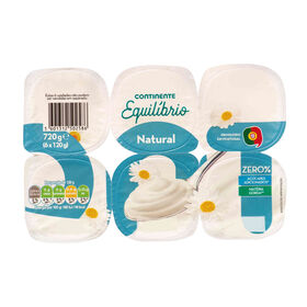 Iogurte Magro Natural Continente Equilíbrio 720 gr (6 Un)