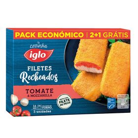 Filetes Recheados Tomate & Mozzarella Iglo 300 gr (3 Un)
