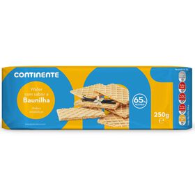 Bolachas Wafers Com Recheio De Baunilha Continente 250 gr