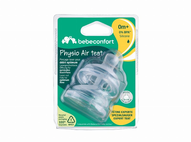 Pack 2 Tetinas Bébéconfort Silicone 3 Velocidades 0M+