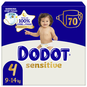 Fraldas Sensitive 9-14 kg T4 Dodot 70 Un