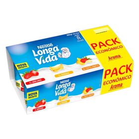 Iogurte Aroma Morango, Banana E Tutti Frutti Longa Vida 8 X 120 gr