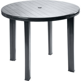 Mesa Resina Redonda 90Cm Antracite Viana Joluce