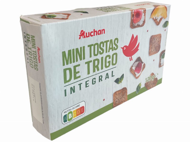 Mini Tostas Auchan Integral 120 g
