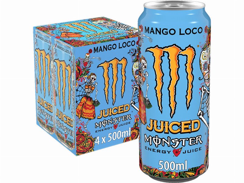 Bebida Energética Monster Mango Loco 4X0.5 l (Sdr)