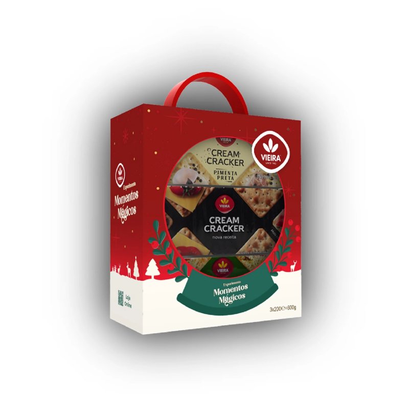Bolachas Cream Cracker Pack 3 Unidades 200 g