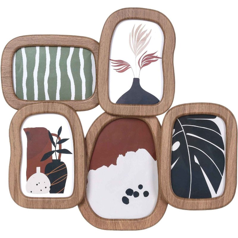 Moldura 5 Fotos 41X2,4X36,5Cm Natural Kasa