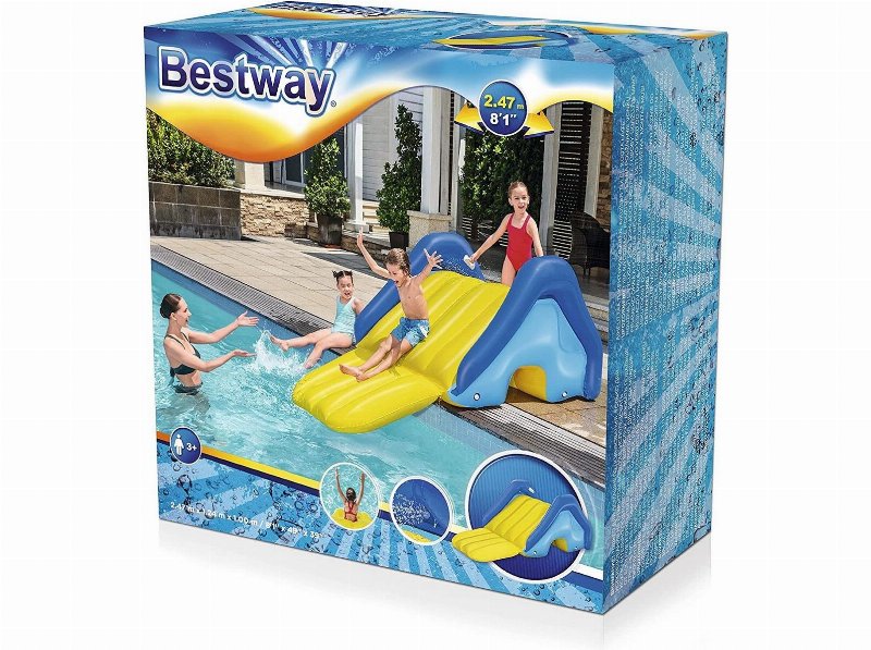 Escorrega Gigante Insuflável Para Piscina Bestway 247X124X100Cm