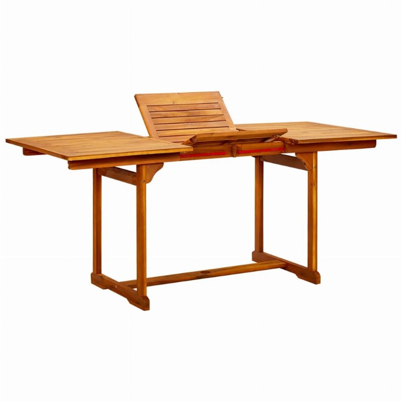 Hkh Mesa De Jantar P/ Jardim (120-170)X Acácia Maciça - Marrom