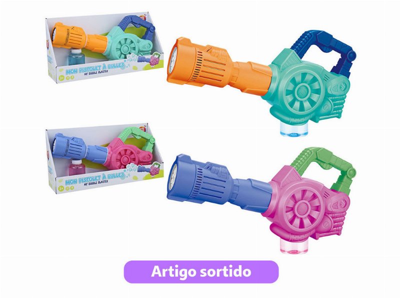 Pistola Bolas One Two Fun Sabão 35Cm Cores Sortidas