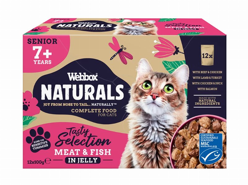 Comida Húmida Para Gato Natural Webbox Para Gatos Seniores 12X100 g