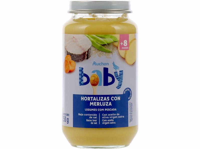 Refeição Auchan Baby Legumes Com Pescada Sem Glutén 250 g