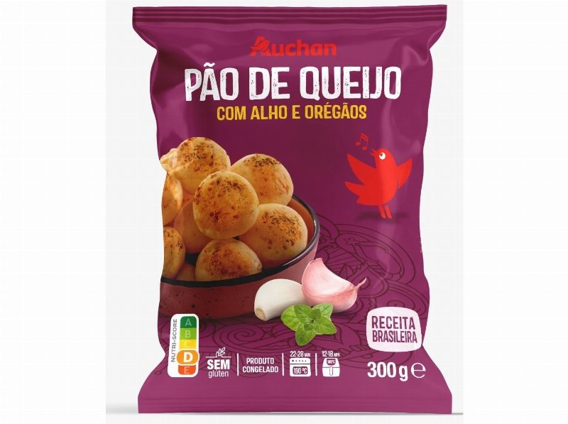 Pão De Queijo Auchan Alho E Oregãos Sem Glúten 300 g