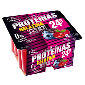 Gelatina Pronta Frutos Vermelhos Proteína Reina 400 gr (4 Un)