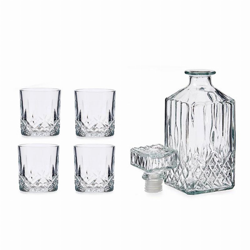 Hkh Conjunto Licoreira E 4 Copos Vidro 300 ml