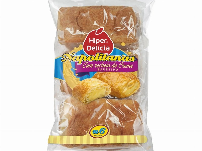 Napolitanas Hiper Delícia Creme Baunilha 270 g