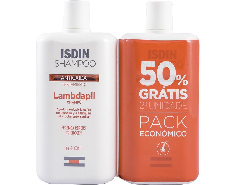Champô Isdin Lambdapil 2X400 ml 50% 2ªun