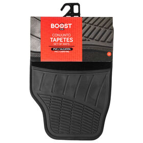 Tapetes Auto Universal Pvc E Alcatifa Boost 4 Un