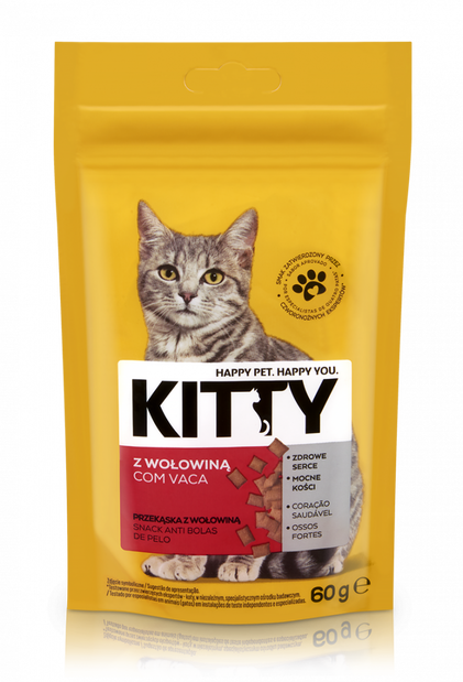 Snack Para Gato Anti Bolas De Pêlo Com Tara Kitty 0.06Kg