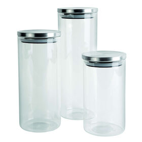 Frasco Cozinha Vidro Com Tampa Metal 1 l Kasa