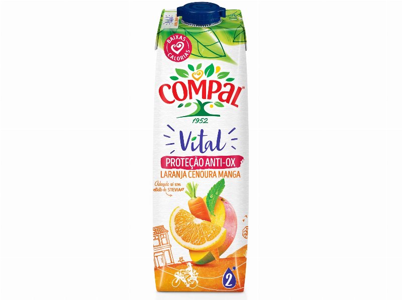 Néctar Compal Vital Laranja Cenoura E Manga 1 l